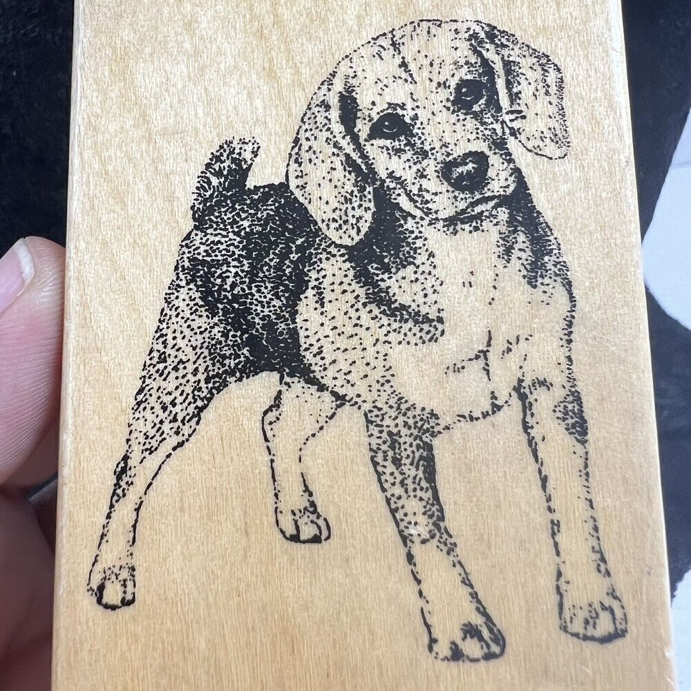 Vintage Rubber Stamp Beagle Dog Stamp